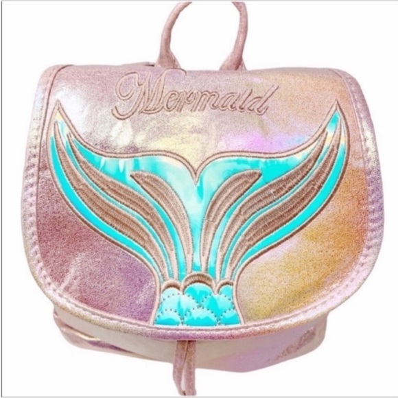 Iridescent Mermaid backpack NEW pink - Picture 5 of 8